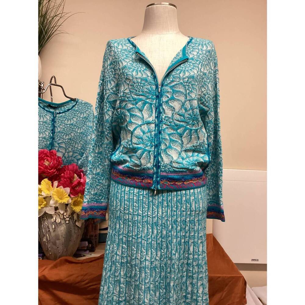 NEW IVKO women's zip cardigan in seashell